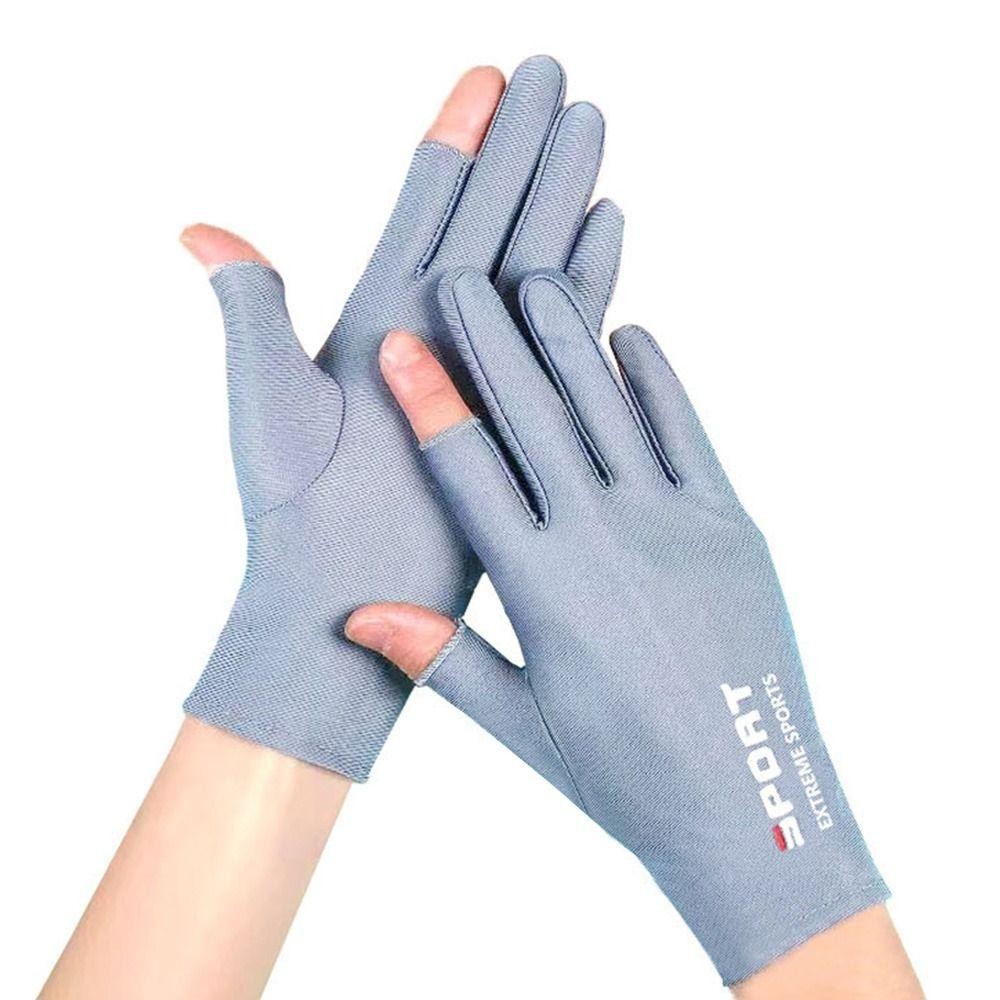 Găng tay chống nắng thoáng khí HOBBYIN, mỏng co giãn, chống trơn trượt cho lái xe đạp, chạy bộ mùa hè