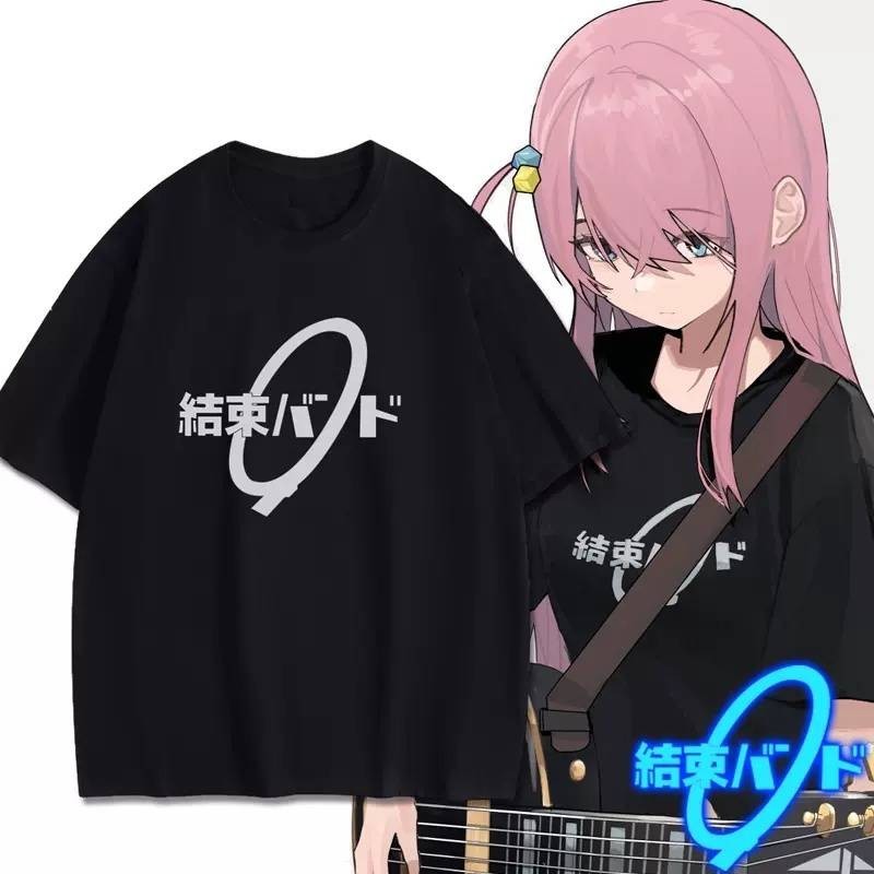 Bocchi THE ROCK Gotoh Hitori Ijichi Nijika kessoku bando Vải Cosplay 3D Mùa Hè Áo Thun Anime Tay Ngắn