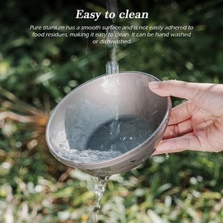 Boundless Voyage 300ml Đôi Tường Bát Cắm Trại Bát Titan Cơm Súp Cốc Ngoài Trời Nhẹ Durabe Di Động Bộ Đồ Ăn