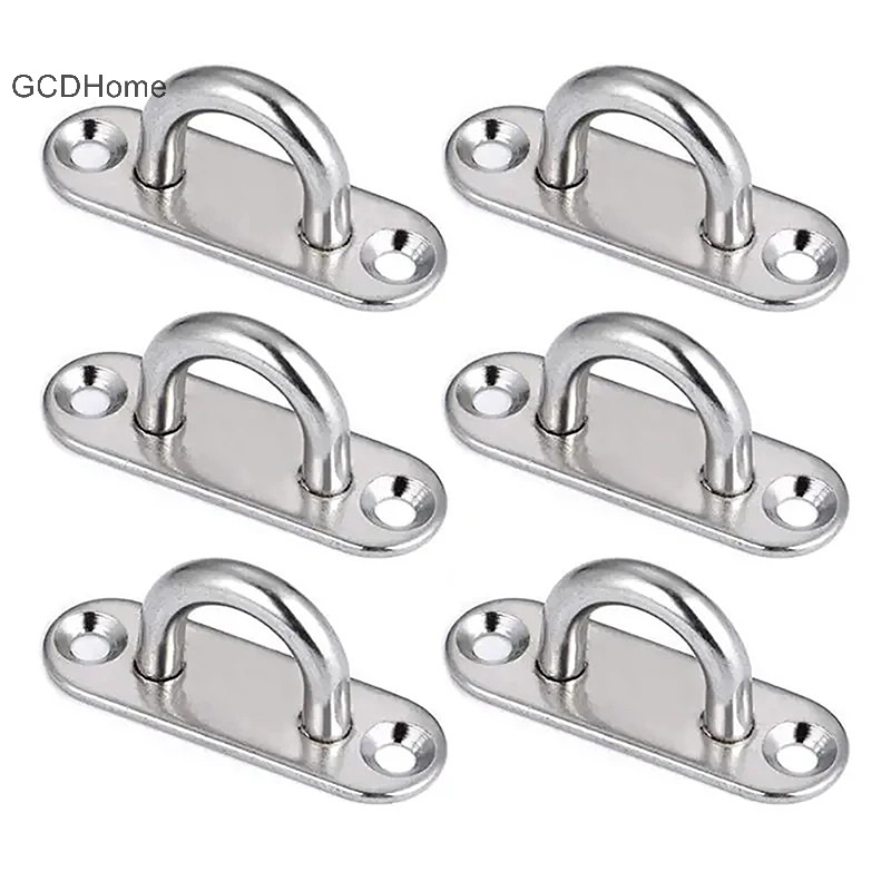 Gcdhome M5 / 6 / 8 Móc Tấm Mắt Hạng Nặng Thép Không Gỉ Miếng Lót Treo Tường U Thuyền Trần Móc Nhẫn Nhà Đỗ Xe Võng Hình Chữ D HOT