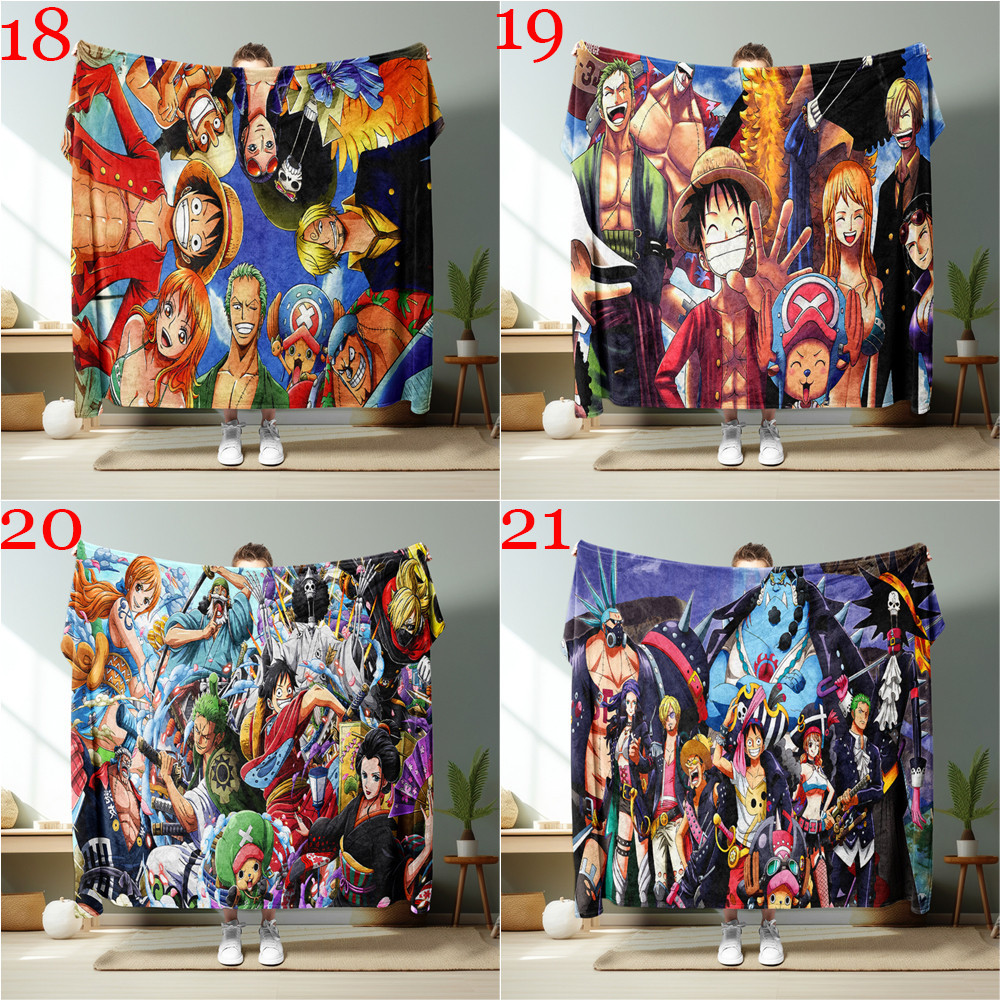 Khỉ ONE PIECE D. Luffy Flannel Chăn Một Mặt In Flannel Chăn Điều Hòa Không Khí Chăn Món Quà Tốt Nhất Cho Người