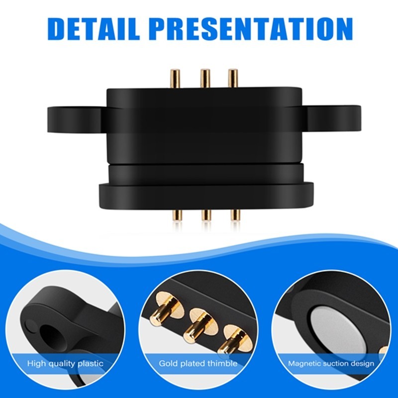 5 Cặp Đầu Nối Pin Pogo Từ Tính Tải Lò Xo 3 Vị Trí Nam Châm Sân 2.3MM Qua Lỗ Đầu Dò Nam Nữ (R F C V)