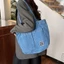Túi xách Denim CODECOVED, Túi lưu trữ màu xanh Túi Tote sức chứa lớn, Túi đeo vai thông thường phong cách Hàn Quốc Oxford cổ điển Du lịch