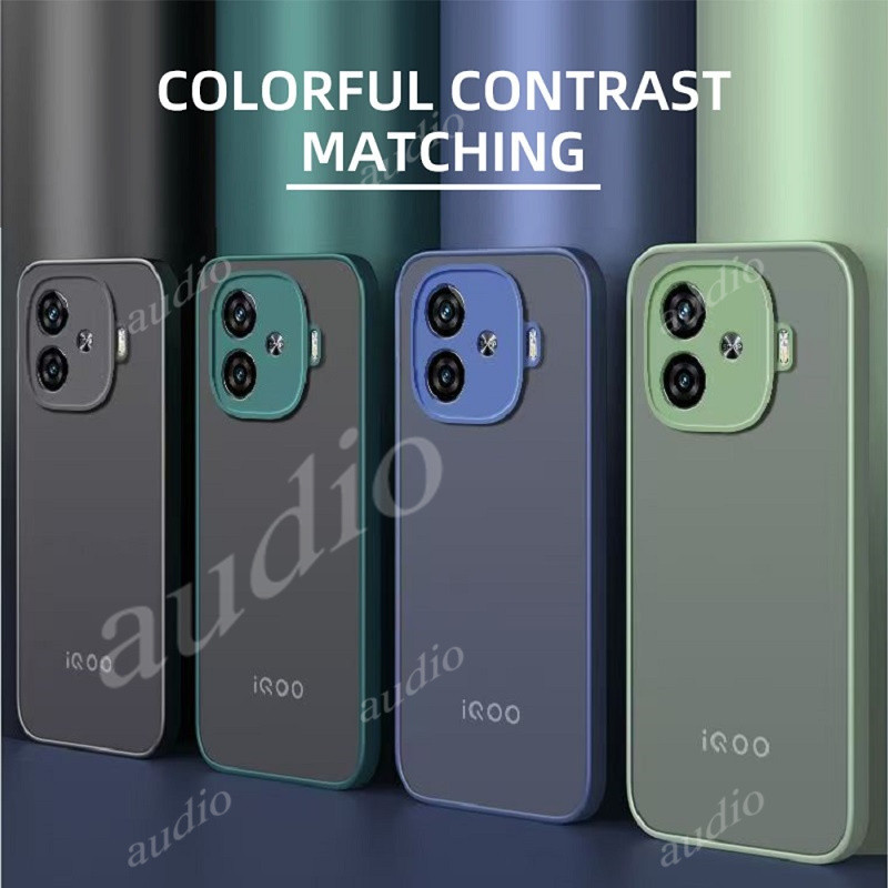 Ốp lưng silicon mờ chống sốc cho IQOO Z9/Z9X 5G 2024, bảo vệ camera, thiết kế mỏng nhẹ