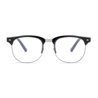 Kính nửa gọng nam nữ chống tia UV ánh sáng xanh phong cách hàn quốc, Mắt kính không độ giả cận K019