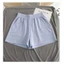 Quần short thể thao vải cotton mỏng lưng cao ống rộng màu trơn thời trang mùa hè phong cách Hàn Quốc cho nữ