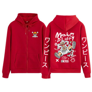 Áo hoodie nam nữ chất nỉ One Piece luffy thần mặt trời in hình