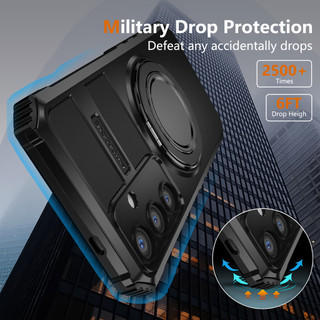 Dành Cho Samsung S24 Plus / S25 Ultra S23 S22 S21 S20 FE Ốp Lưng Xoay Từ Tính Đế Mỏng Chống Sốc Quân Sự Hạng Nặng Chống Rơi Toàn Thân Vỏ Bảo Vệ