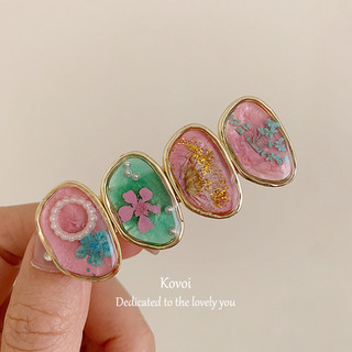Kovoi / mori Series Cổ Tích Vẻ Đẹp Bên Đầu Trước Cao Cấp Nổ Mũ Đội Đầu Kẹp Tóc Nữ Phong Cách Mới Tính Khí Bên Kẹp Phẳng