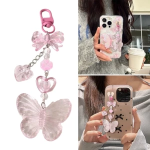 Mya Hiện Đại Đính Hạt Móc Khóa Hợp Kim Acrylic Điện Thoại Quyến Rũ Thanh Lịch Móc Khóa Mặt Dây Chuyền Trang Sức