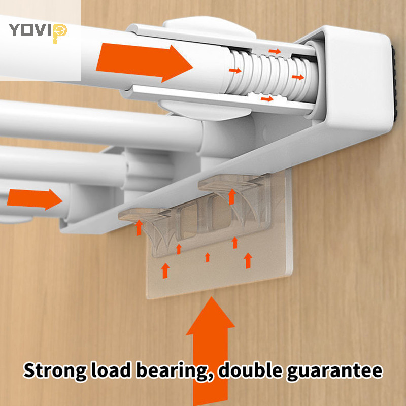 Yovip 2 Chiếc Kệ Dính Hỗ Trợ Chốt Cho Nhà Bếp Phòng Ngủ Tủ Quần Áo Kệ Hỗ Trợ Kẹp Treo Tường Miếng Dán Giá Đỡ VN