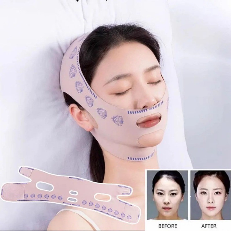 Băng giảm béo Chin Cheek - Dây đeo chống nhăn nâng cơ mặt - Mặt nạ nâng đường chữ V - Đai mặt hình chữ V - Mặt nạ ngủ - Đai nâng thư giãn - Sức khỏe làm đẹp