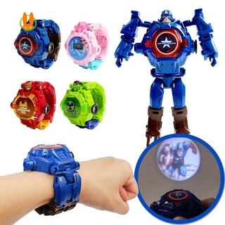 Thời Trang Trẻ Em 3D Chiếu Đồng Hồ Robot Biến Dạng Đồ Chơi3D Chiếu, Biến Dạng, Điện Tử Đồng Hồ ToyFor Trẻ Em, Bé Trai, Bé GáiGifts