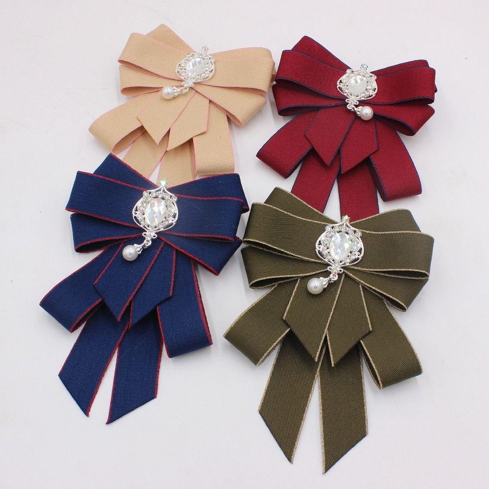 Ruy Băng Nơ Retro Handmade từ Pha Lê và Vải Thổ Cẩm, Phù Hợp Với Nam và Nữ