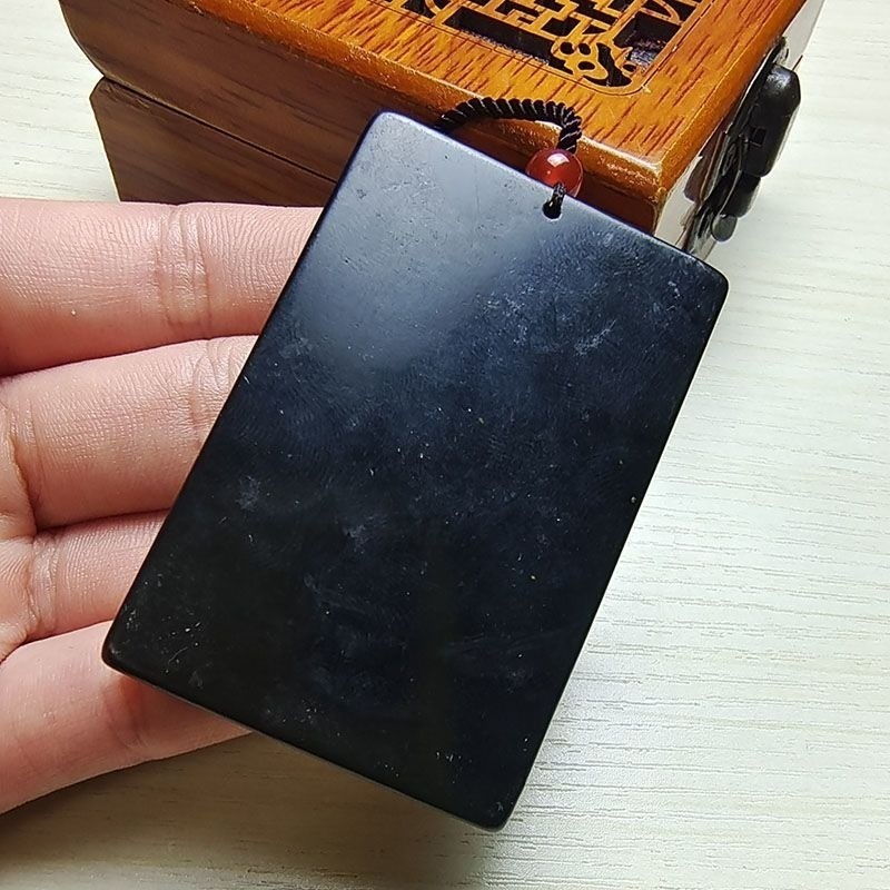 Thuốc Vua Đá Wuwu Thương Hiệu Mặt Dây Chuyền Màu Xanh Đậm Ngọc An Toàn Thương Hiệu Vòng Cổ Ngọc An Toàn Mặt Dây Chuyền