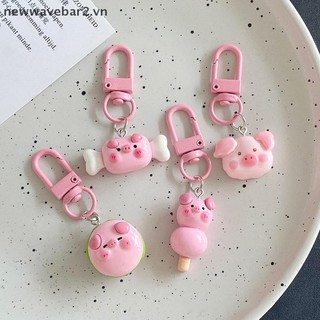 [Mới] Phim hoạt hình mới ba chiều dễ thương lợn hồng móc khóa búp bê heo con dành cho nữ Túi chìa khóa Mặt dây chuyền trang sức Quà tặng học sinh.