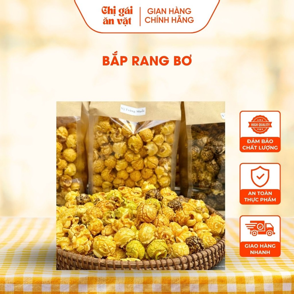 Bắp Rang Bơ, Bỏng Ngô Mỹ Hàng Ngon Loại 1, Bắp Rang Bơ Siêu To Mix Đủ Vị Chị Gái Ăn Vặt