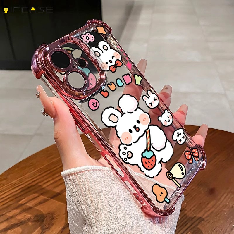 Dành Cho OPPO Reno 15 Pro Mini Find X9 X8 A6 Pro Ultra 15F F FS 15C C X8s Plus F31 GT Max A6x Reno15 Ốp Điện Thoại Gấu Dễ Thương Thỏ Dâu Anh Đào Hoa Hoạt Hình Vỏ