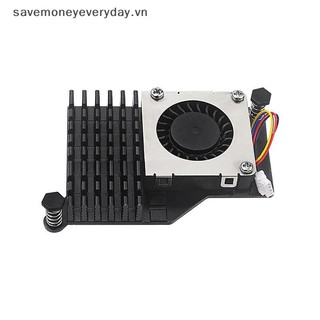 [savemoneyeveryday] Quạt điều chỉnh tốc độ PWM Bộ tản nhiệt làm mát màu xanh bạc đen cho tản nhiệt nhôm hoạt động Raspberry Pi 5 [vn]
