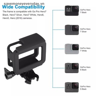 [savemoneyeveryday] Ốp Khung Bảo Vệ Cho 7 6 5 Camera Hành Động Màu Đen Vỏ Máy Quay Vỏ Phụ Kiện Camera [vn]