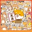 Hộp 50 Sticker Hình CHÓ SHIBA Decal Phản Quang 7 Màu Halogram Chống Nước NSX Gì Cũng In | MS: 000113