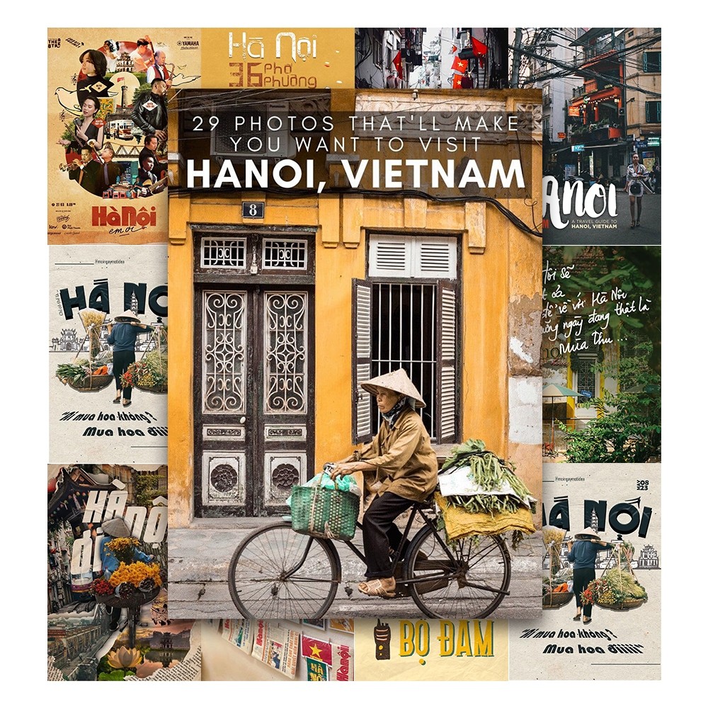 [Giấy] A5 In Màu - Set 50 Tờ Poster Giấy Dán Tường - HÌNH POSTER HÀ NỘI - Decor Trang Trí Nhà | MS: 111562