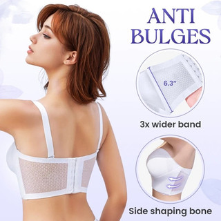 『 Brelira 』 Áo ngực không dây đẩy lên chống nghiêm trọng dành cho nữ Liền mạch quây ren lưng thoáng khí Thoải mái Plus Size Đồ lót hai chiều mặc