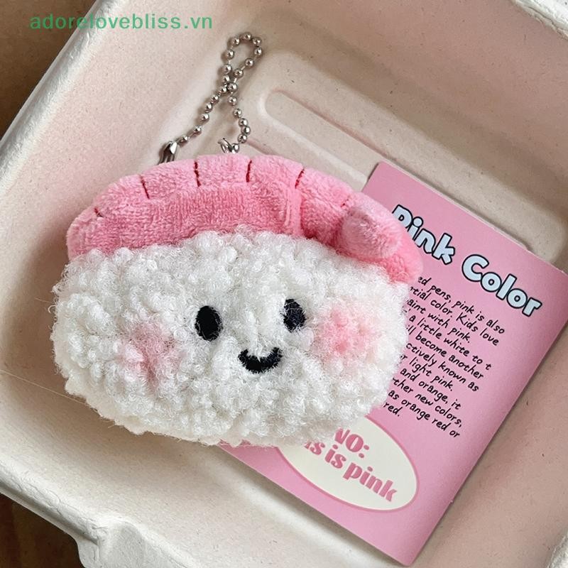 THÊM Ngọt Sushi Sang Trọng Búp Bê Nhồi Bông Mềm Búp Bê Móc Khóa Xe Chìa Khóa Ba Lô Mặt Dây Chuyền Túi Đi Học Trang Trí Cặp Đôi Quà Tặng BSS