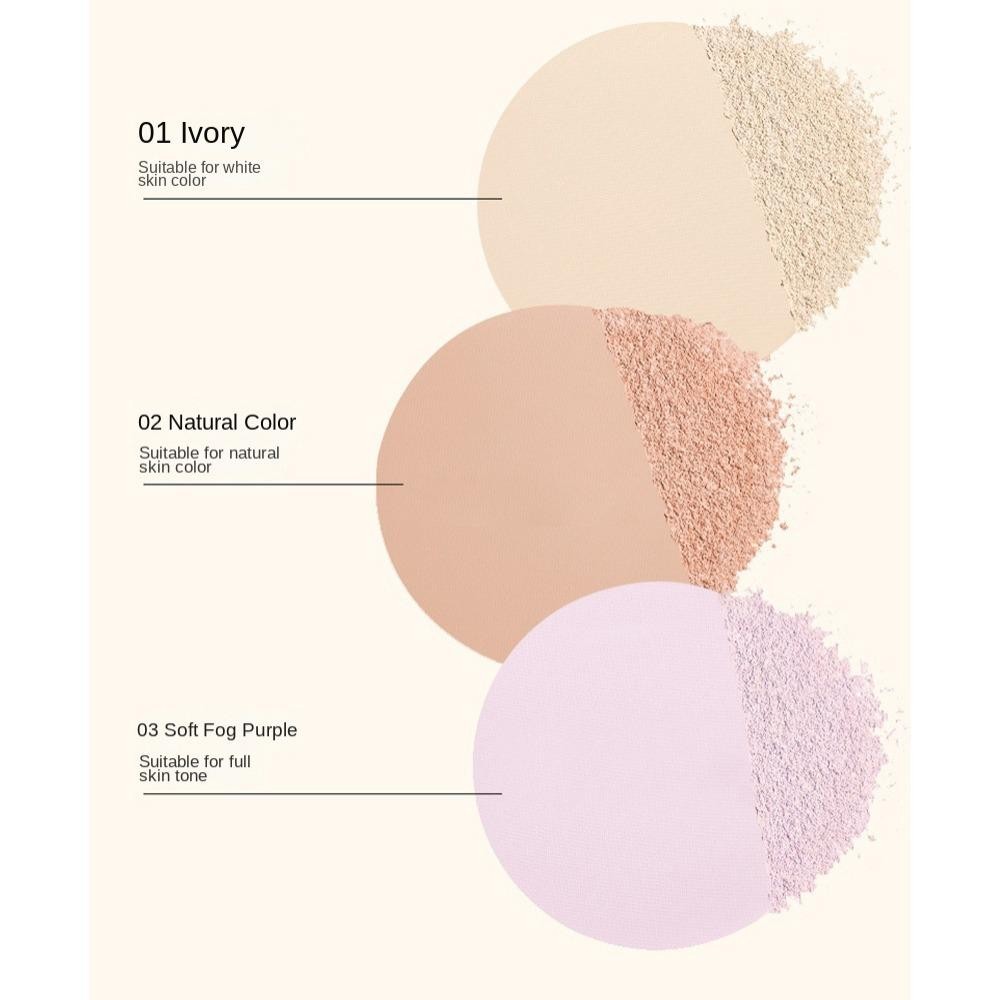 EBINLANDS Makeup Setting Pancake, Bột ép lấy nét mềm chống thấm nước mờ, Vỏ di động Blemishes Chống mồ hôi Làm sáng da Set Up Powder Daily Makeuo