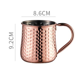 OUSXA Copper Moscow Mule Mug, Bạc 550ml Coppery Bia Cốc, Kim Loại Bền Hoa Hồng Vàng Cà Phê Thanh Drinkware