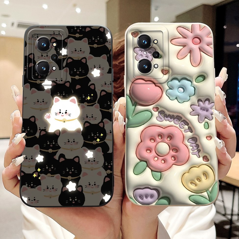 Dành Cho Realme Q5 Pro Ốp Lưng RMX3372 Thẩm Mỹ Mèo Dễ Thương Thời Trang Ngộ nghĩnh Silicon Chống Sốc Ốp lưng Cho Realme Q5 Pro Ốp Lưng