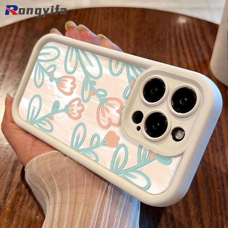 Ốp Điện Thoại Graffiti Hoa Cho Vivo IQOO Z9 Turbo + Lite Z9X Z8 Z7 Z7X Z7i Z6 Z1 Pro Z6 Z6X Z5 Z5X Z3 Z1X U5X U5 U5E U3X U1X U1 5G Vỏ Hoạt Hình Dễ Thương Chống Rơi Ốp Lưng Mềm