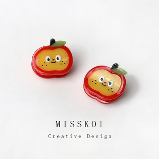 MISMEMO Mô Phỏng Dễ Thương Apple Nhỏ Lấy Kẹp Nổ Tóc Gãy Đơn Giản Ngọt Ngào Nhỏ Kẹp Nhỏ Bên Nhỏ Phụ Kiện Tóc