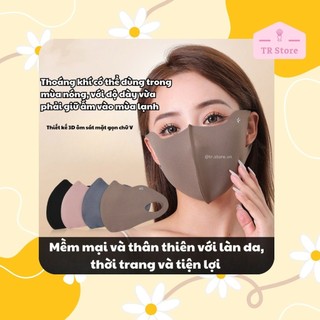 Khẩu Trang Vải Chống Tia UV UPF50+ - Chống Nắng Hiệu Quả, Che Gò Má, Công Nghệ Giữ Ẩm Da, Ngăn Ngừa Bụi