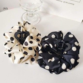 Kẹp móng vuốt tóc nơ lớn Julyhot Polka Dot - Kẹp hai mặt Massivedeals