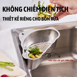 Khay Lọc Rác Bồn Rửa Chén Bunnies House INOX 304, Rổ Ngăn Tắc Tiện Lợi Chống Gỉ