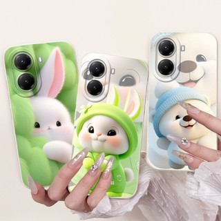 Dành Cho Poco X7 Pro PocoX7 Vỏ Bảo Vệ Ống Kính Poco X 7 X7Pro 2024 Vỏ Silicon Mềm Hình Thỏ Gấu Trúc Dễ Thương