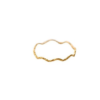 Nhẫn Titan Siêu Mỏng Sóng Đơn Giản Prime Nhẫn Vàng Nữ Không Phai Màu Ánh Sáng Sang Trọng Cao Cấp Thời Trang Chỉ Số Nhẫn
