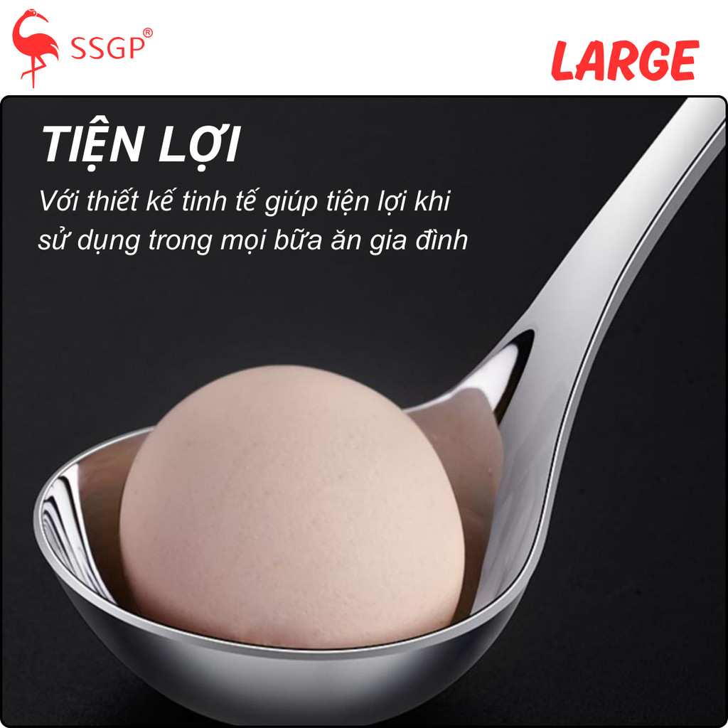 Vá canh Inox cao cấp 316L Europe SSGP - SS11506 Muôi canh muỗng canh thìa lẩu, muỗng múc canh
