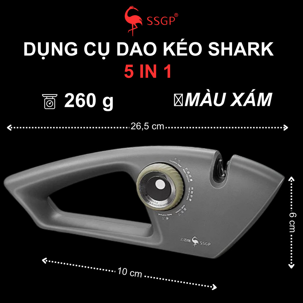 Dụng cụ mài dao kéo Shark 5 trong 1 SSGP  đồ mài dao kéo máy mài đa năng thiết bị mài dao SS01904
