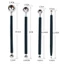 LAKAM 4 Dụng cụ mô hình điêu khắc, Dụng cụ đất sét hai đầu bóng kim loại, Dụng cụ trang trí bánh di động Bộ gốm sứ mô hình điêu khắc chấm