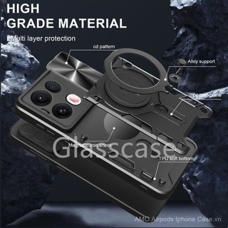 Ốp điện thoại cho Oppo Reno 13 1 3 F pro 13F 13pro Reno13 F 13F Reno13pro OppoReno13F 4G 5G, vỏ kim loại có vòng bảo vệ, giá đỡ, đẩy camera, bảo vệ lưng cứng, chống sốc