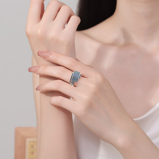 Châu Âu Mỹ ijns Phong Cách Mới Hình Học Kim Cương Xanh Spinel Nhẫn Nữ