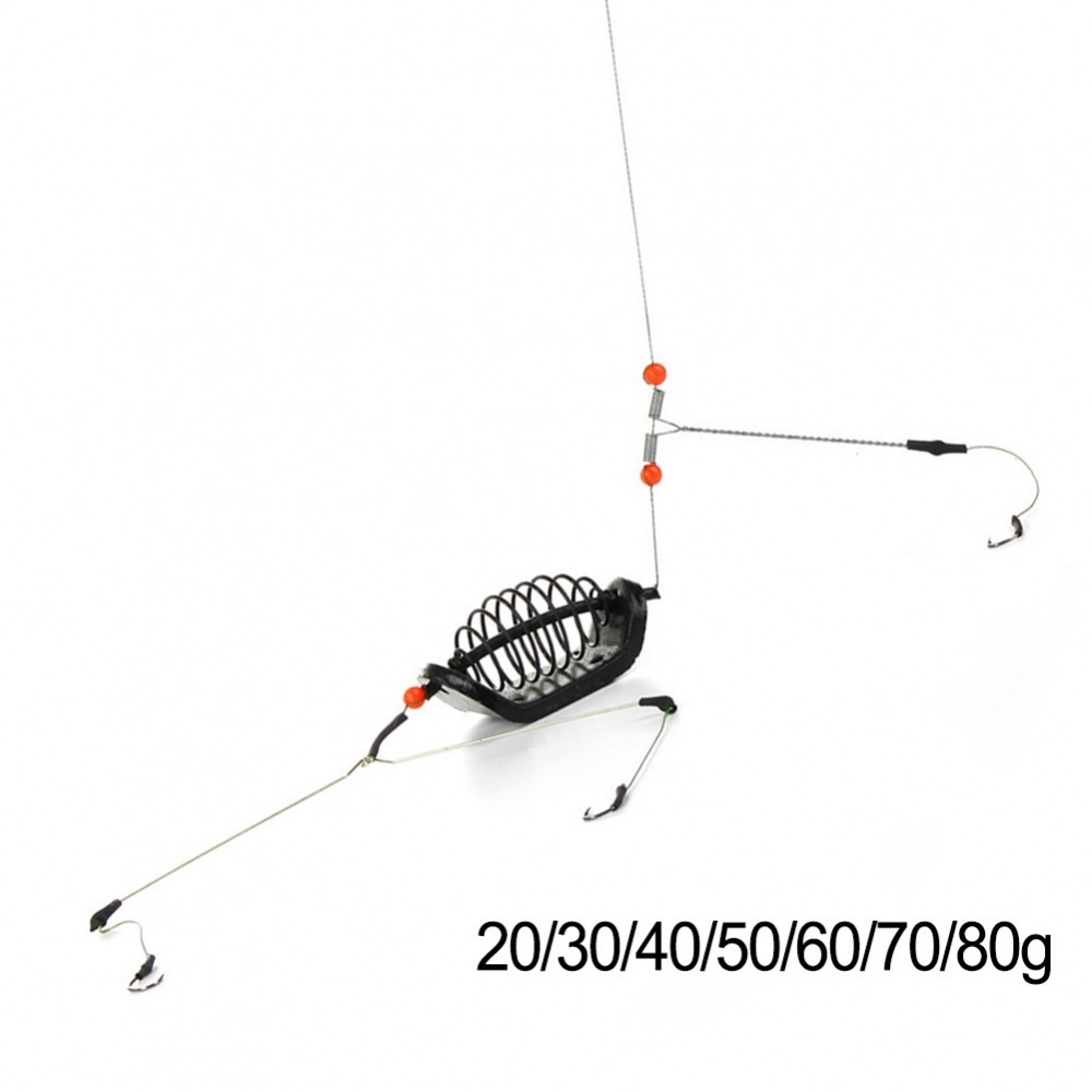 Fishing Baits Baits Black Cages Hook Feeder Fishing Kit Set Sporting Goods[SECL]