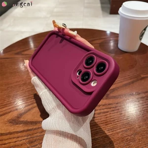 Dành Cho Realme V30 V30T V25 V15 V13 V11 V11s V5 5G Ốp Điện Thoại 3D Stereo Làm Dày Chống Sốc Nhiều Màu Sắc Màu Trơn Mờ Mờ Mờ Kinh Doanh Đơn Giản Vỏ Silicon Mềm