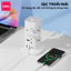 Ổ Cắm Điện Đa Năng Deli Ổ Cắm Vuông Dẹt USB TypeC Sạc Nhanh PD20W Cầu Chì Tự Ngắt Khi Quá Tải Công Suất 2500W An Toàn