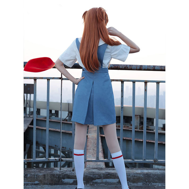 Anime EVA Asuka Langley Soryu Đồng Phục Học Sinh Cosplay Quần Áo Trọn Bộ Trang Phục Đầm Cosplay Váy Dự Tiệc Trang Phục Cosplay