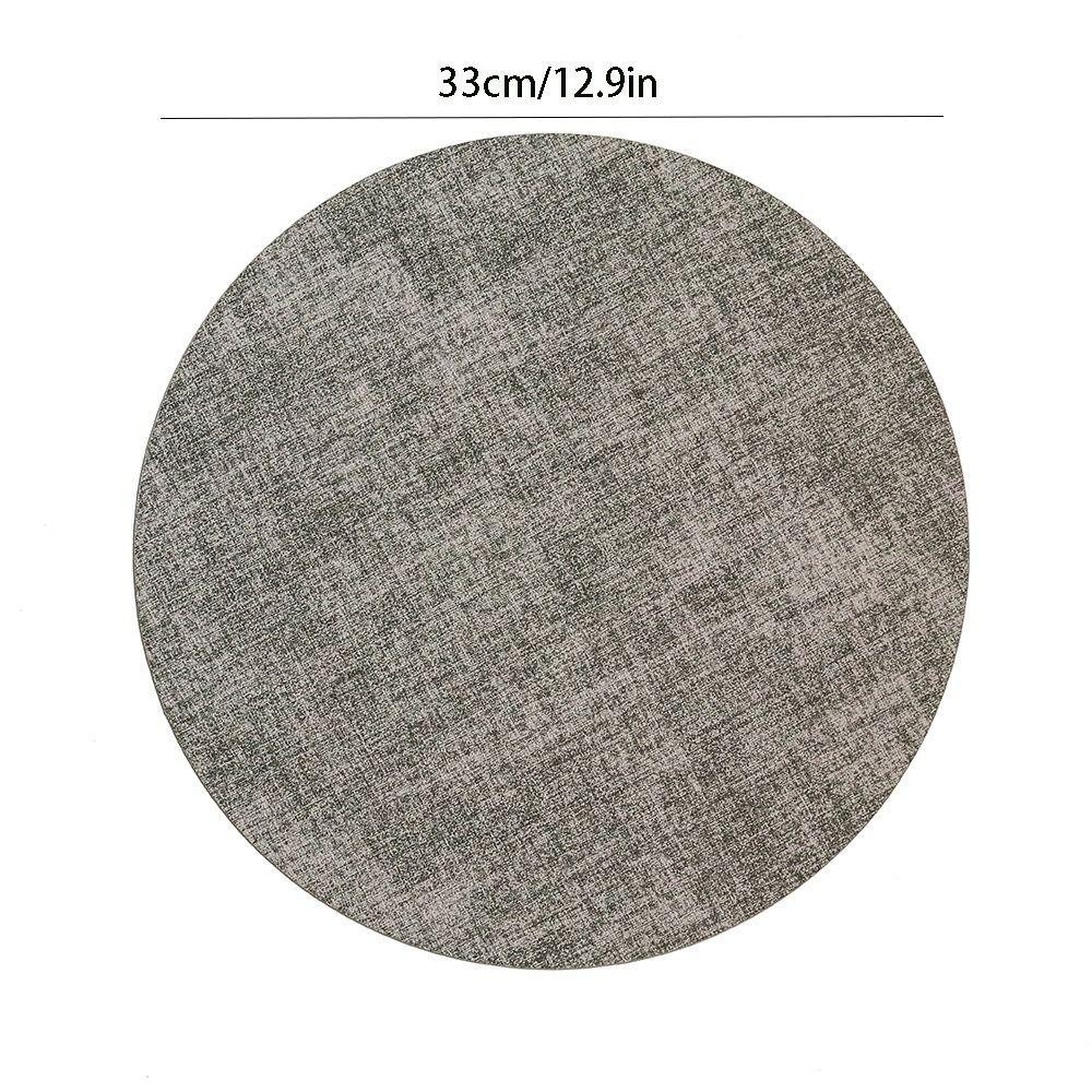 Tấm lót bàn tròn ELLSWORTH, Thảm trải bàn lớn 33cm, Bàn ăn Coaster chống trượt bằng nhựa PVC chịu nhiệt phong cách Bắc Âu