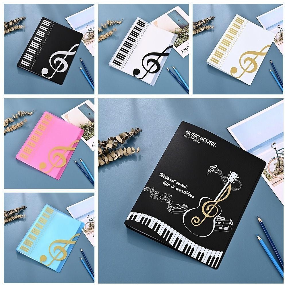 THFENG Guitar Sheet Thư mục sách nhạc, Sắp xếp lưu trữ 40 trang Bảng giấy Piano Thư mục, Bộ sắp xếp lưu trữ tài liệu A4 PP chất lượng cao
