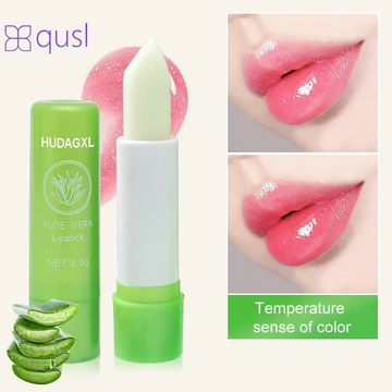 Son dưỡng môi nha đam Hudagxl Son dưỡng môi thay đổi màu sắc chống thấm nước và chống khô Son dưỡng môi lô hội qusl